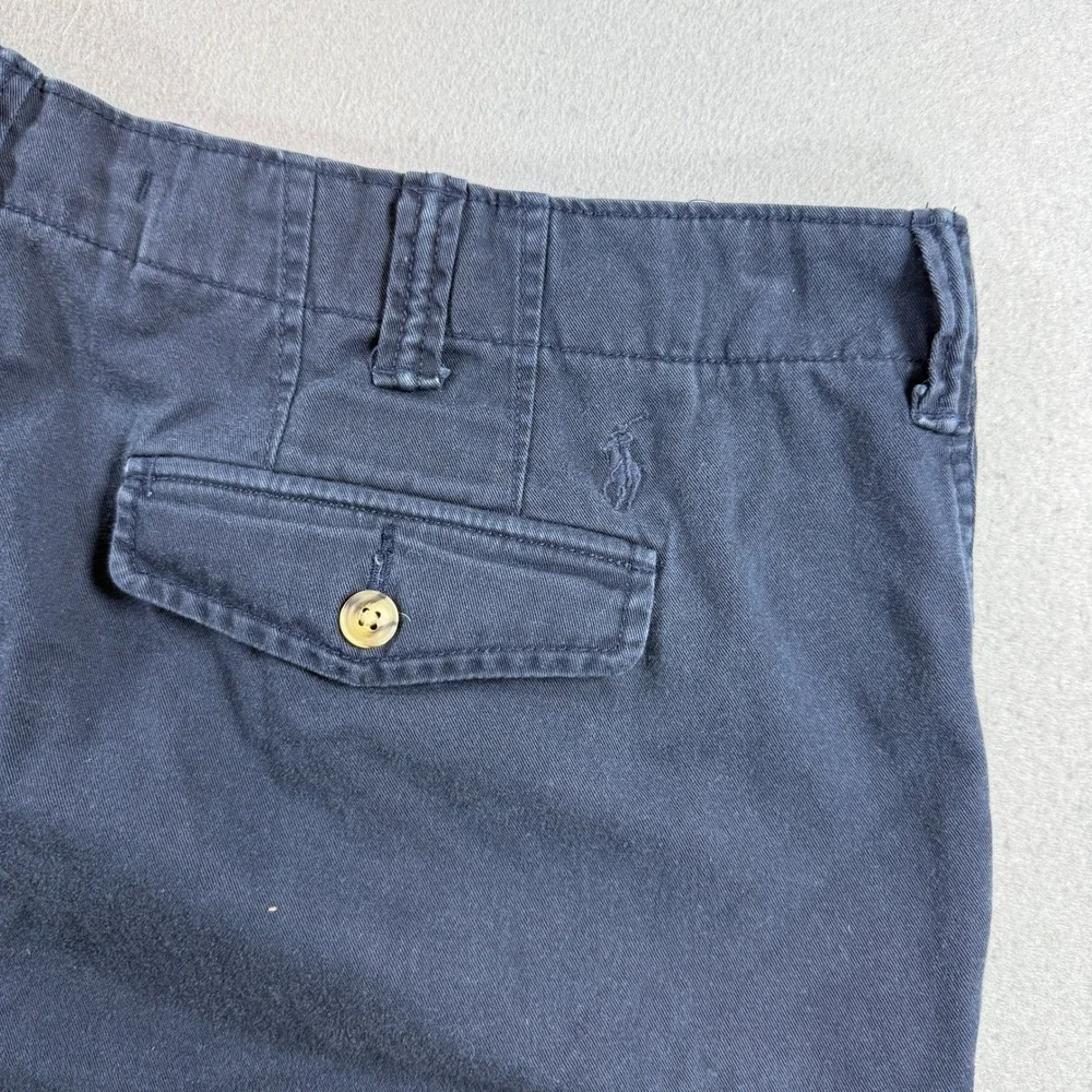 Polo Ralph Lauren Cargo Short Men 40 Navy Relaxed Cotton Utility Pocket Chino